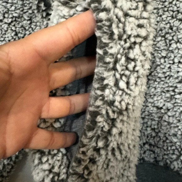 The Happy Company Gray Sherpa Hoodie. Very Soft Hoodie with Pockets. - Picture 6 of 15